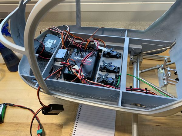 Chapter 6: Canopy, electronics, tail rotor shaft bearings