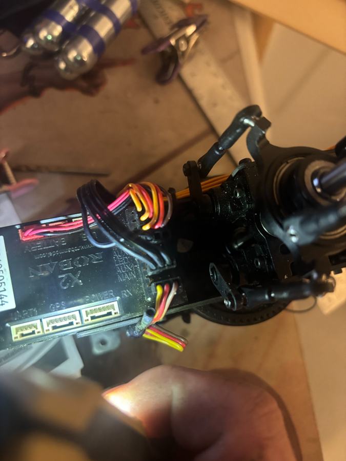 Original receiver installation and surrounding wiring